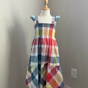 Tea Collection Rainbow Plaid Maxi Dress - 5Y